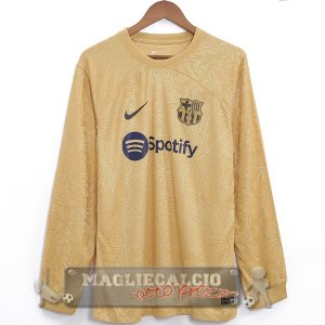 Away Manica lunga Giocatori Maglia Calcio Barcellona 2022-23