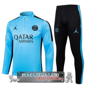 Set Completo Sudadera Formazione Paris Saint Germain Bambino 2023-24 Blu II Nero