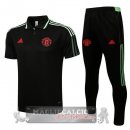 Manchester United nero Verde Maglia Set Completo POLO 2021-22