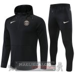 Paris Saint Germain Insieme Completo Nero Giacca Felpa Cappuccio 2022-23