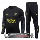 Paris Saint Germain Insieme Completo Nero Felpa Da Allenamento 2023-24