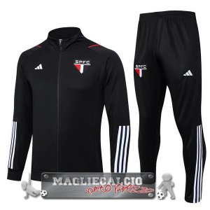Sao Paulo Insieme Completo Nero Bianco Giacca Lunga Zip 2023-24