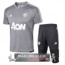 Manchester United Formazione Set Completo Maglia Calcio 2017-18 Grigio