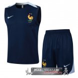 Formazione Senza Maniche Set Completo Francia 2024 Azul Marino