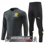Borussia Dortmund Insieme Completo Grigio I Nero Bambino Felpa Da Allenamento 2022-23