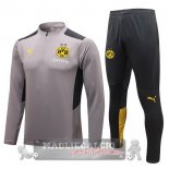 Borussia Dortmund Insieme Completo grigio navy nero Giacca 2021-22