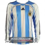 Home Manica Lunga Maglia Calcio Argentina 2006