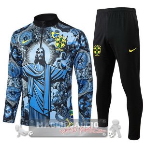 Set Completo Sudadera Formazione Brasilee 2024 Gris Nero