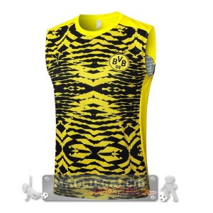 Maglia Formazione Senza Maniche Borussia Dortmund 2024 2025 Giallo Nero