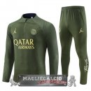 Set Completo Sudadera Giocatori Formazione Bambino Paris Saint Germain 2023-24 Verde