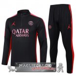 Set Completo Sudadera Formazione Paris Saint Germain Bambino 2023-24 Rosso II Nero