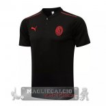 AC Milan Nero Rosso Bianco Maglia POLO 2021-22