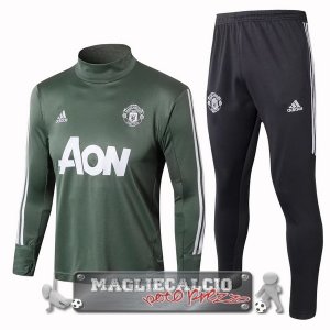Manchester United Insieme Completo Verde Bianco Giacca 2017-18