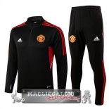 Manchester United Insieme Completo Nero Rosso Giacca 2022-23