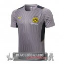 Borussia Dortmund Formazione Maglia Calcio 2021-22 Grigio Navy