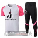 Paris Saint Germain Formazione Set Completo Maglia Calcio 2021-22 Rosso Rosa Nero