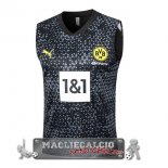 Borussia Dortmund Formazione Senza Maniche Maglia Calcio 2023-24 Nero Grigio