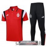 Set Completo POLO AC Milan 2023-24 Rosso Bianco Nero