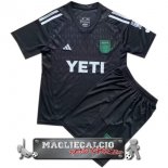 Austin FC Set Completo Bambino Maglia Calcio Portiere 2023-24 Nero