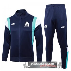 Marseille Insieme Completo Blu Navy Bianco Giacca Lunga Zip 2023-24