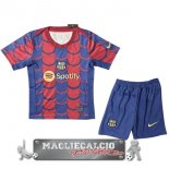 Barcelona Set Completo Bambino Maglia Calcio Speciale 2024-25 Rosso Blu