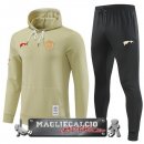 Paris Saint Germain Insieme Completo Giallo Nero Giacca Felpa Cappuccio 2022-23