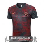 Manchester City Formazione Maglia Calcio 2023-2024 Rosso Grigio