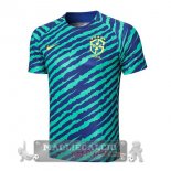 Brasile Formazione Maglia Calcio 2022 Verde Blu