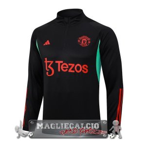 Manchester United Nero I Rosso Felpa Da Allenamento 2023-24