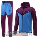 Nike Set Completo Purpureo Blu Giacca Felpa Cappuccio 2022-23