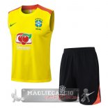 Formazione Senza Maniche Set Completo Brasile 2026 Giallo Arancione