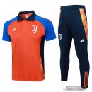 Set Completo Polo Juventus 2024 2025 Arancione Blu Navy