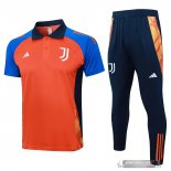 Set Completo Polo Juventus 2024 2025 Arancione Blu Navy