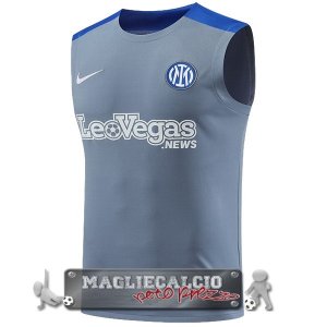 Formazione Senza Maniche Inter Milan 2024-25 Gris Azul
