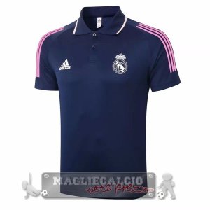 Real Madrid Blu Navy Maglia POLO 2020-21