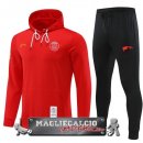 Paris Saint Germain Insieme Completo Rosso I Nero Giacca Felpa Cappuccio 2022-23