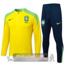 Set Completo Sudadera Formazione Brasilee 2024 Giallo Blu I Verde