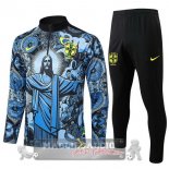 Set Completo Sudadera Formazione Brasilee 2024 Gris Nero