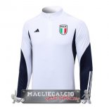 Italia Bianco Nero Navy Felpa Da Allenamento 2023-24