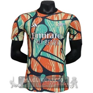Pre partita Giocatori Maglia Arsenal 2024 2025 Arancione