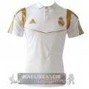 Real Madrid Bianco Oro Maglia POLO 2019-20