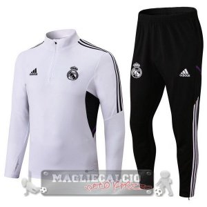 Real Madrid Insieme Completo Bianco II Nero Bambino Giacca 2022-23