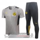 Borussia Dortmund Formazione Set Completo Maglia Calcio 2021-22 grigio