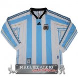 Home Manica Lunga Maglia Calcio Argentina 1998