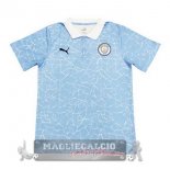 Manchester City Blu Bianco Maglia POLO 2020-21