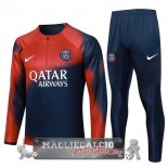 Paris Saint Germain Insieme Completo Blu Navy I Rosso Felpa Da Allenamento 2023-24
