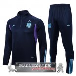 Felpa Da Allenamento Bambino Set Completo Argentina 2023 Blu Navy