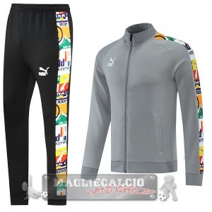 Puma Set Completo Grigio Nero Giacca Lunga Zip 2022-23