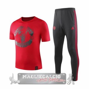 Manchester United Formazione Set Completo Maglia Calcio 2019-20 Rosso