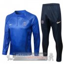 Paris Saint Germain Insieme Completo Blu I Nero Giacca Felpa Cappuccio 2022-23